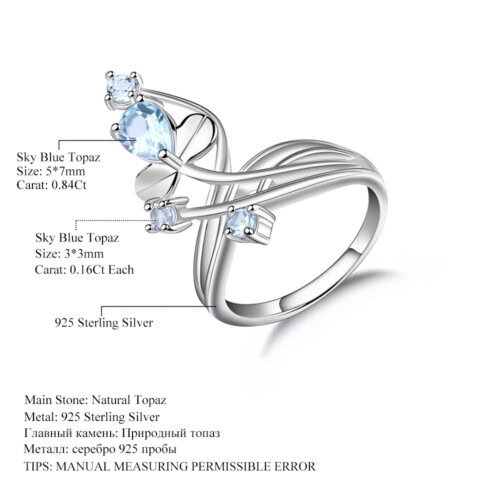 Sehr Schöne silbernen ring damen mit stein