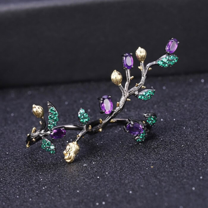 Mode Amethyst Ring damen