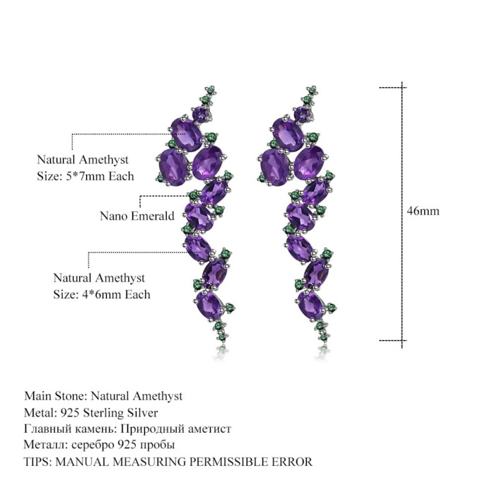 Amethyst Ohrringe Silber für Freundin