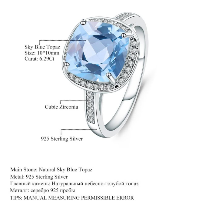 Heiratsantrag Topas Ring aus Silber