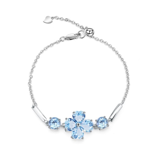 Kleeblatt Armband mit Topas