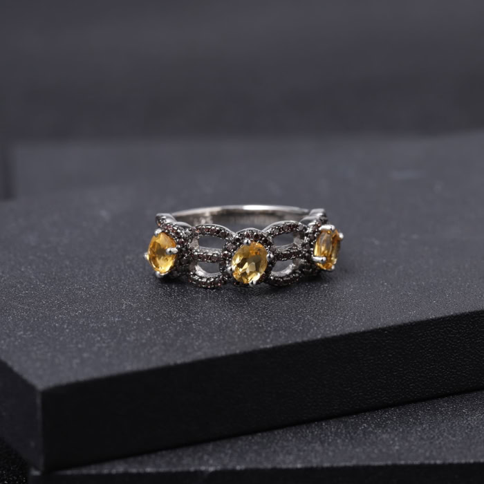 Schmuck Ring mit Citrin – Bild 5