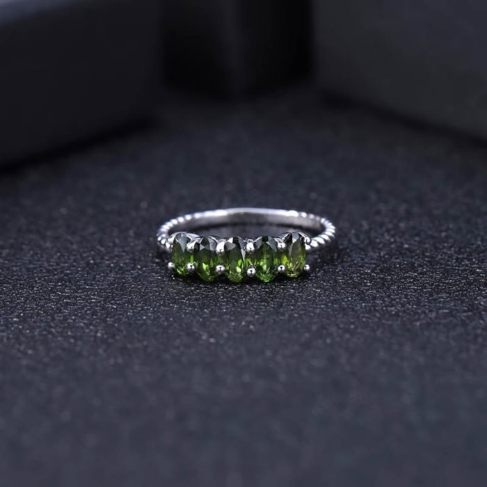 Damen Diopside Ring aus Silber