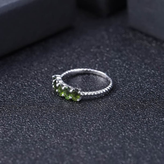 Damen Diopside Ring aus Silber