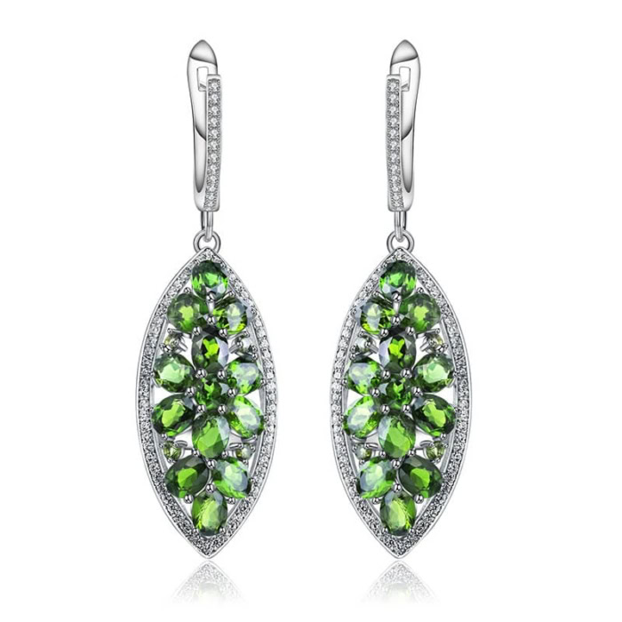 Diopside Ohrringe aus 925 Silber