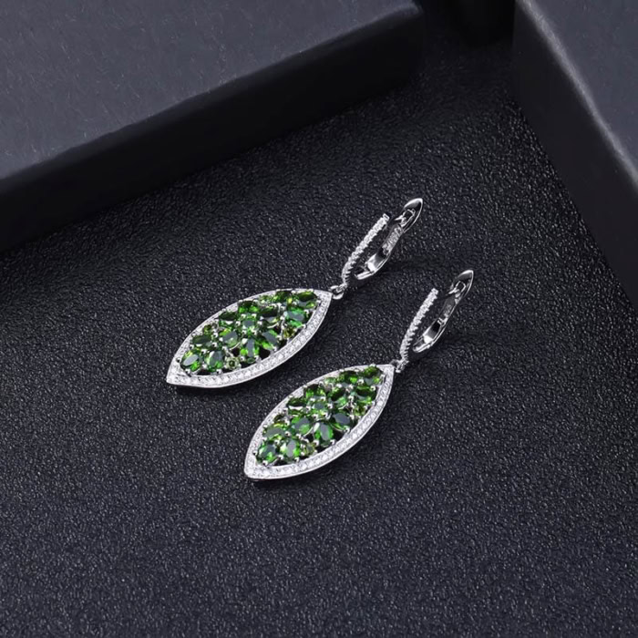 Diopside Ohrringe aus 925 Silber