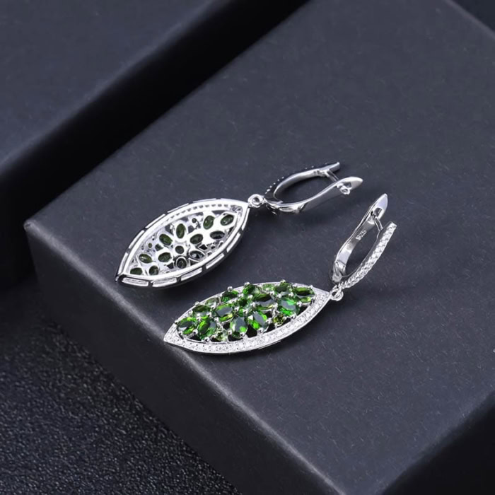 Diopside Ohrringe aus 925 Silber