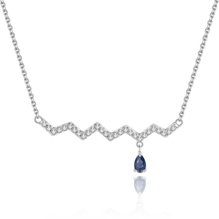Damen Silber Kette mit Welle