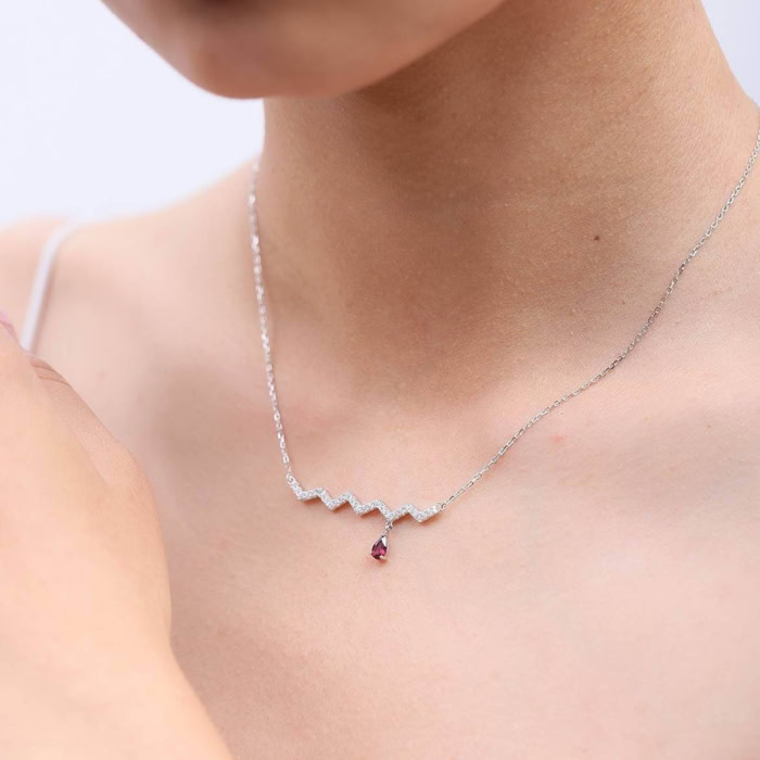 Silber Kette mit Welle – Bild 2