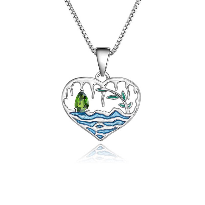Silber Kette mit Herzanhänger