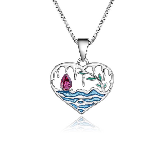 Silber Kette mit Herzanhänger