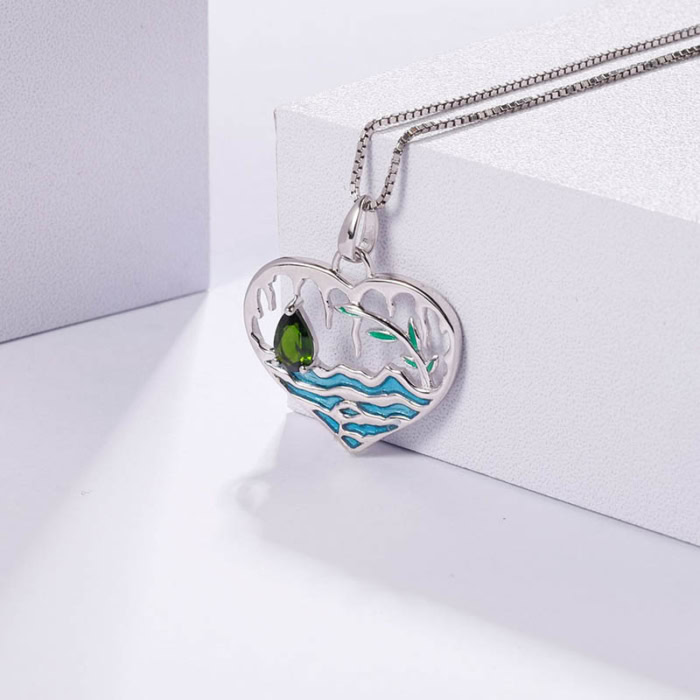 Silber Kette mit Herzanhänger