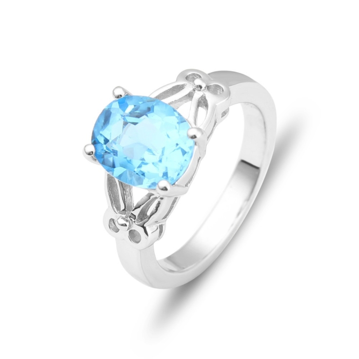 Silber Vintage Ring mit Topas