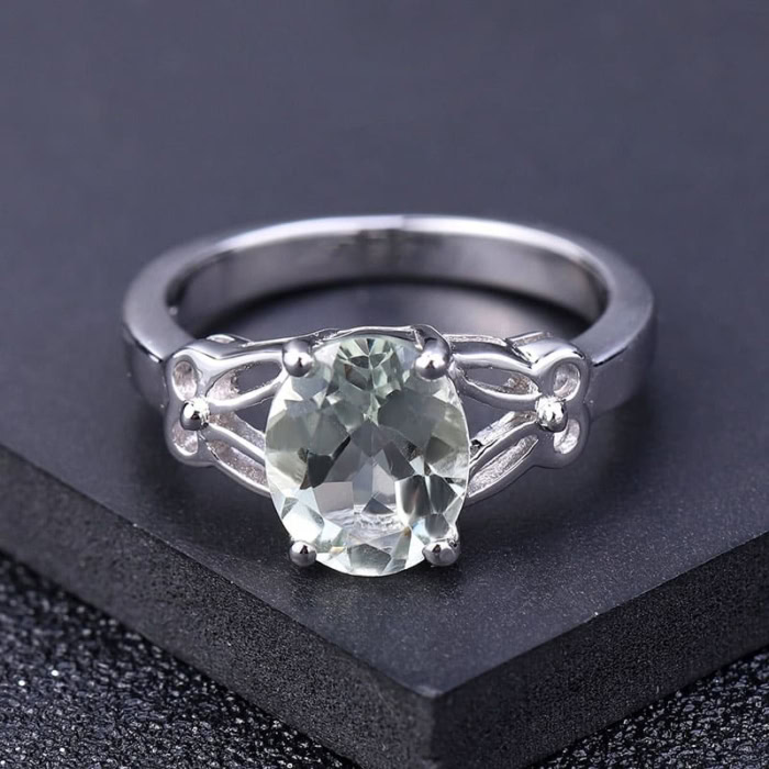 Vintage Ring mit Grüner Amethyst