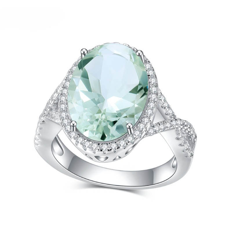 Proposal Ring mit Grüner Amethyst Proposal Ring mit Grüner Amethyst