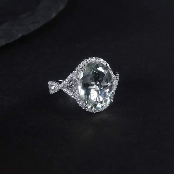 Proposal Ring mit Grüner Amethyst