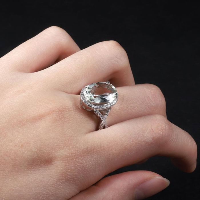 Proposal Ring mit Grüner Amethyst