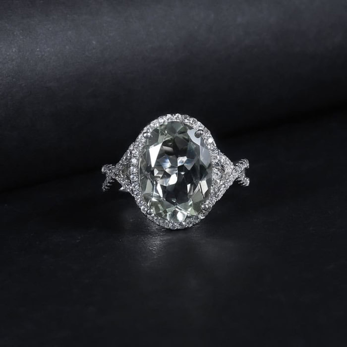 Proposal Ring mit Grüner Amethyst