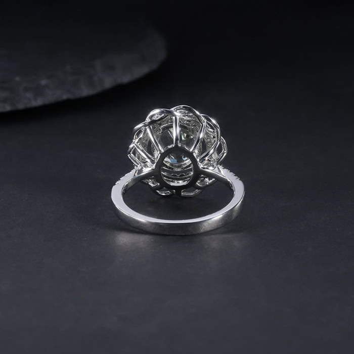 Damen Extravagante Ring mit Grüner Amethyst