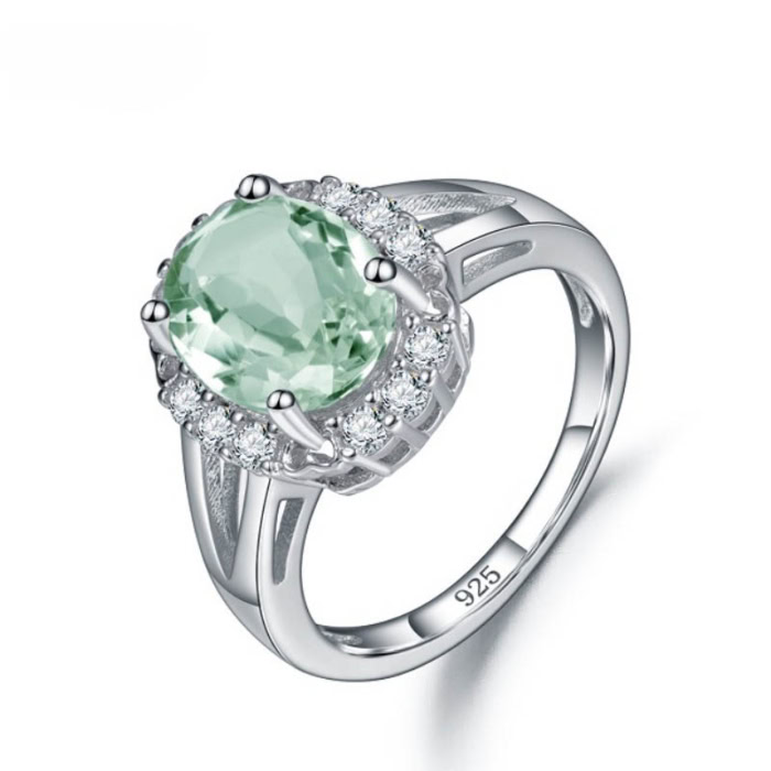 Grüner Amethyst Extravagante Ring