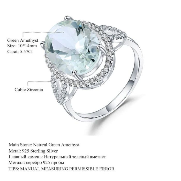 Oval Engagement Ring Aus Silber