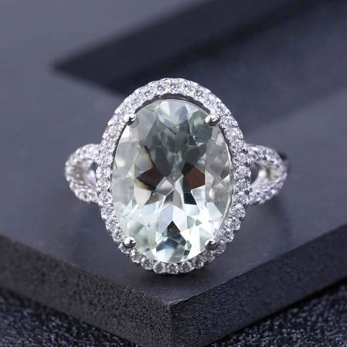 Oval Engagement Ring Aus Silber