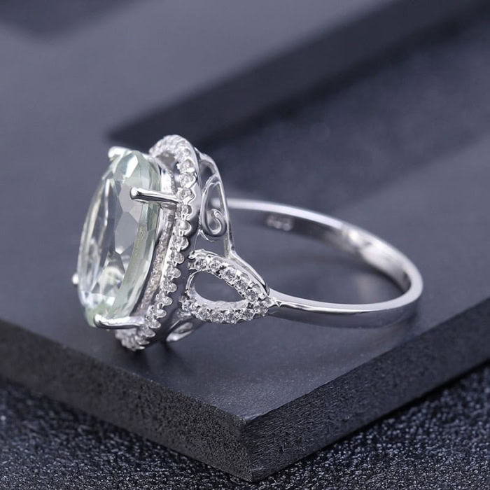 Oval Engagement Ring Aus Silber
