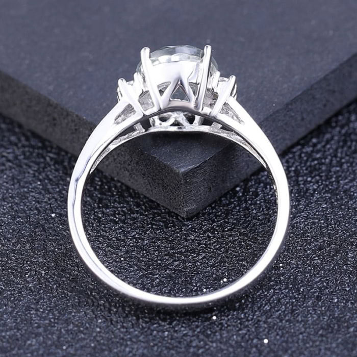 Engagement Ring mit Grüner Amethys