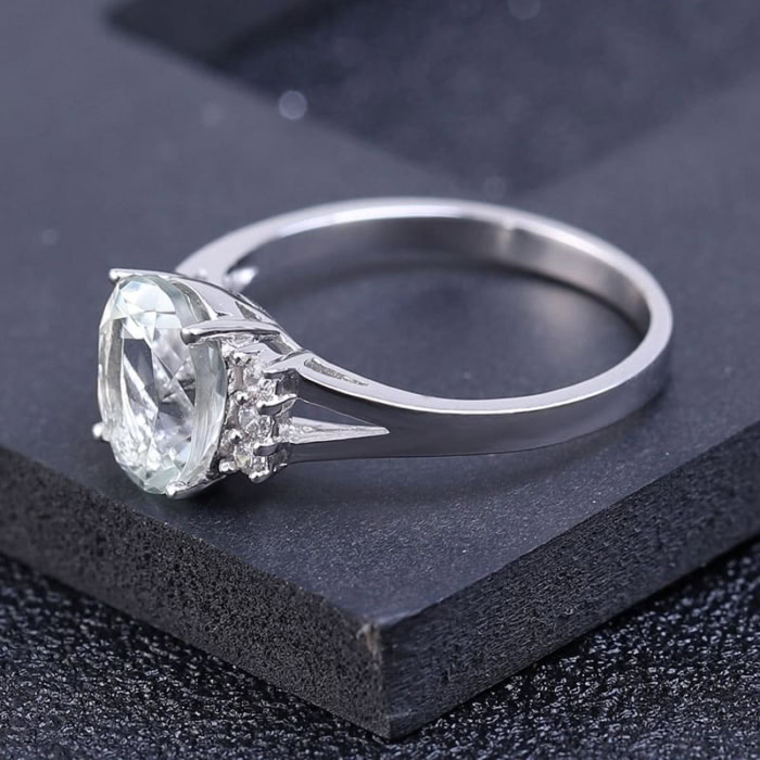 Engagement Ring mit Grüner Amethys