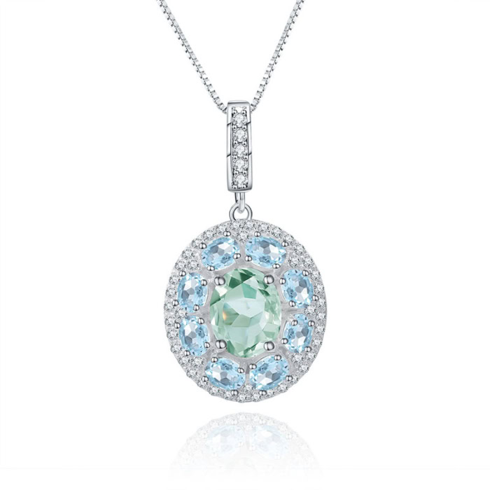Extravagante Anhänger Kette mit Steine