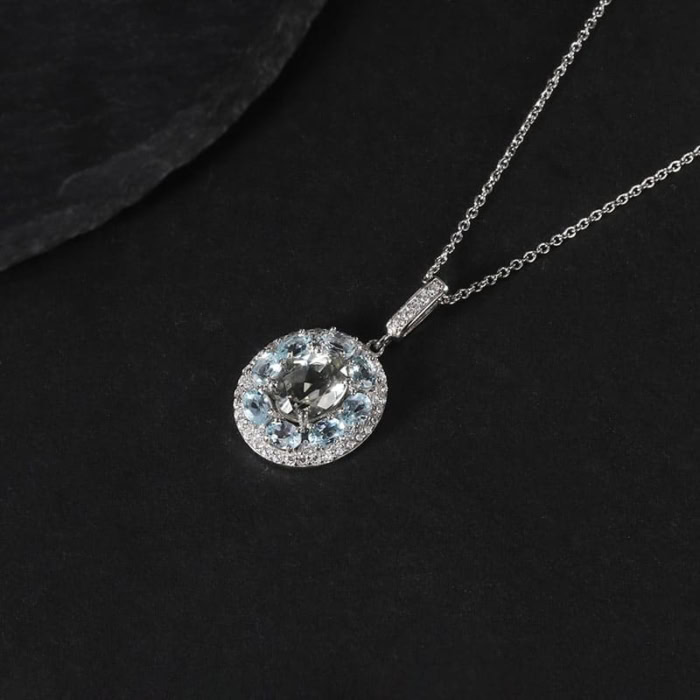 Extravagante Anhänger Kette mit Steine