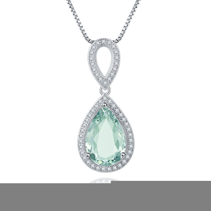 Kette mit Anhänger Aus Naturstein