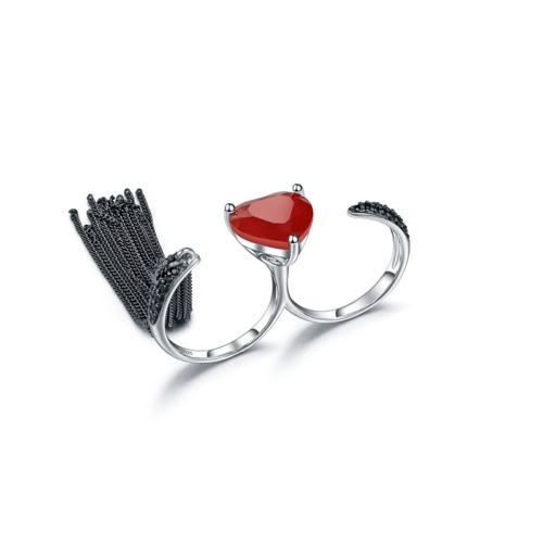 Silber Ring mit Roter Achat