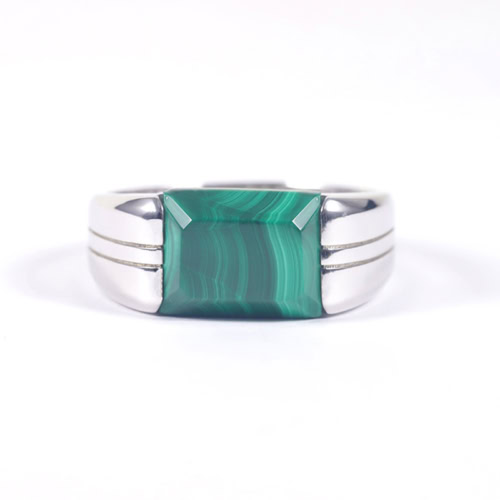 Herren Signet Ring mit Malachit