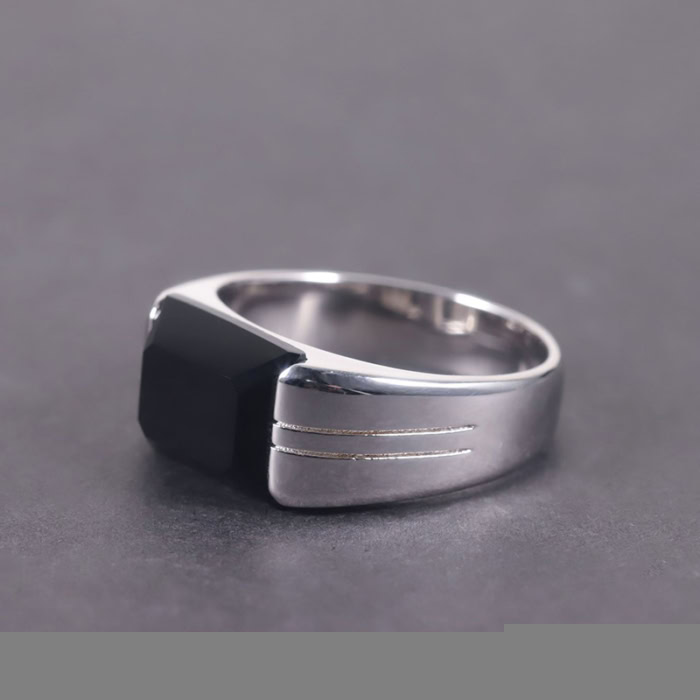 Signet ring mit Schwarzer Achat