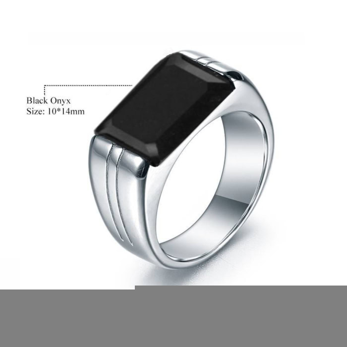 Signet ring mit Schwarzer Achat