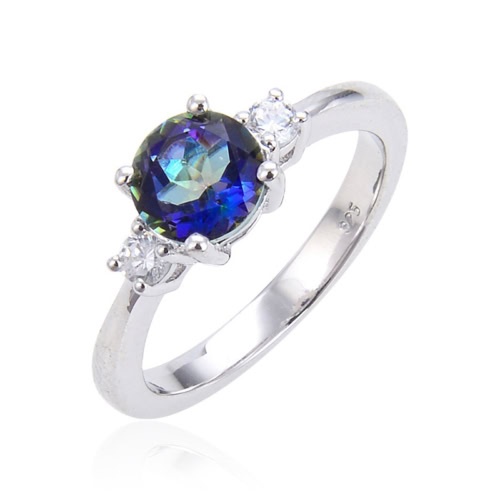 Verlobungsring mit Bunt Saphir
