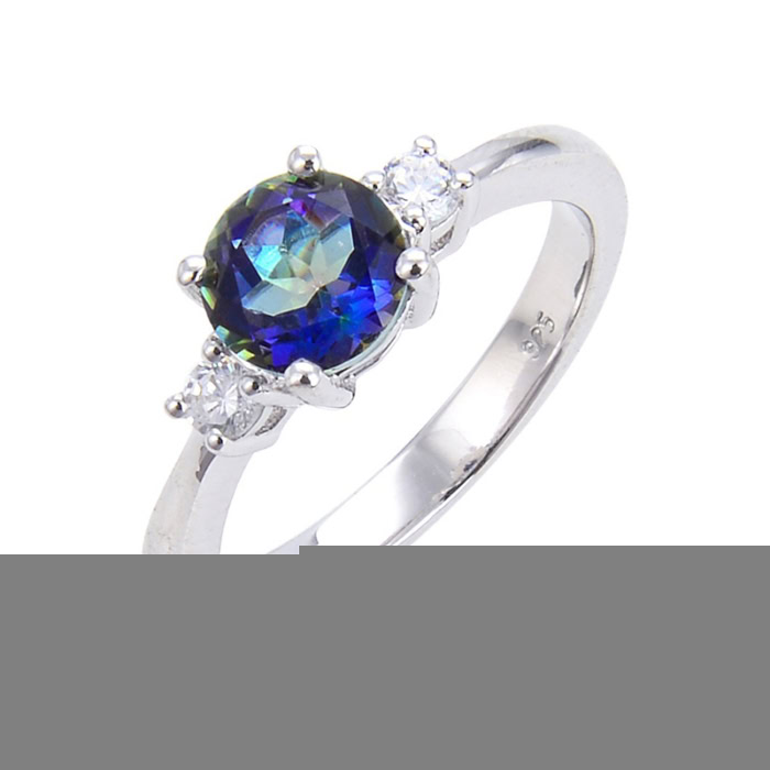 Verlobungsring mit Bunt Saphir