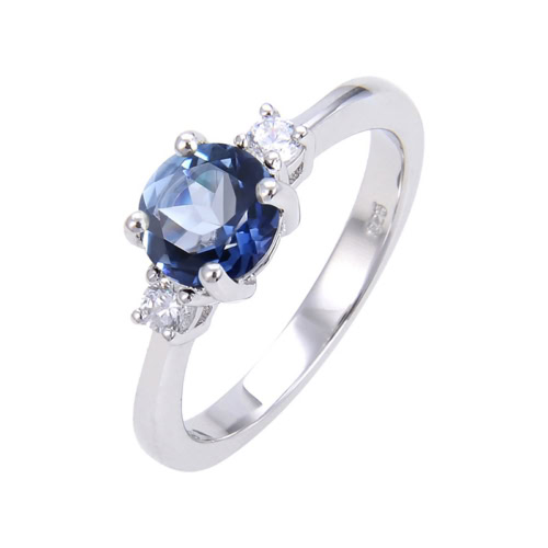 Damen Ring mit Blaue Steine