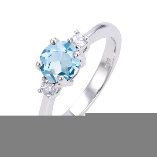 Verlobungsring Silber mit Topas