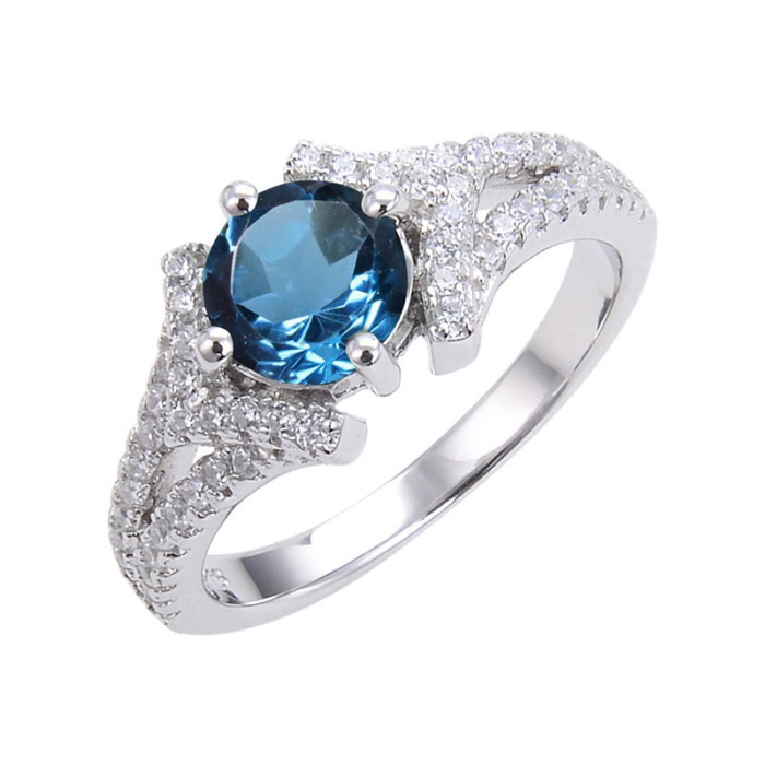 Damen Topas Ring mit Zirkonia
