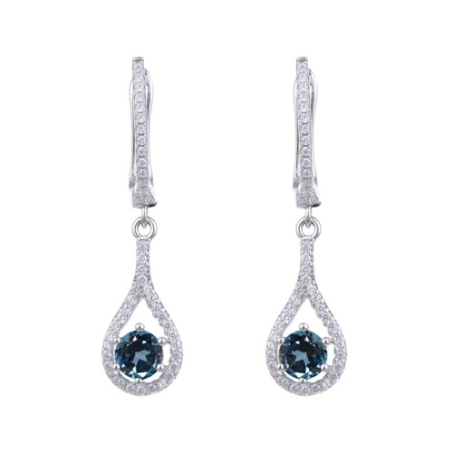 London Blue Topas Hängend Ohrringe Aus Silber