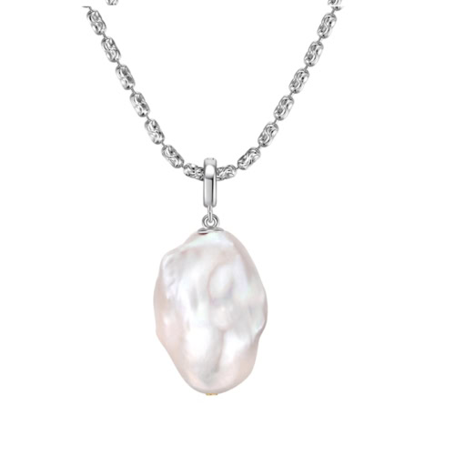 Damen Kette mit Barockperlen Anhänger