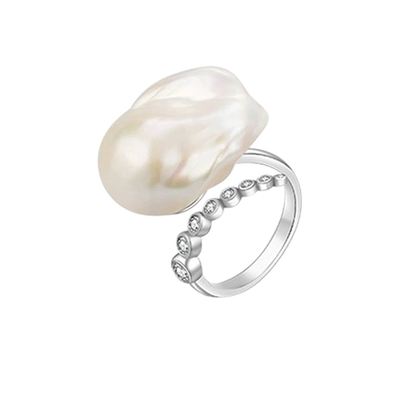 Silber Ring mit Barock Perlen
