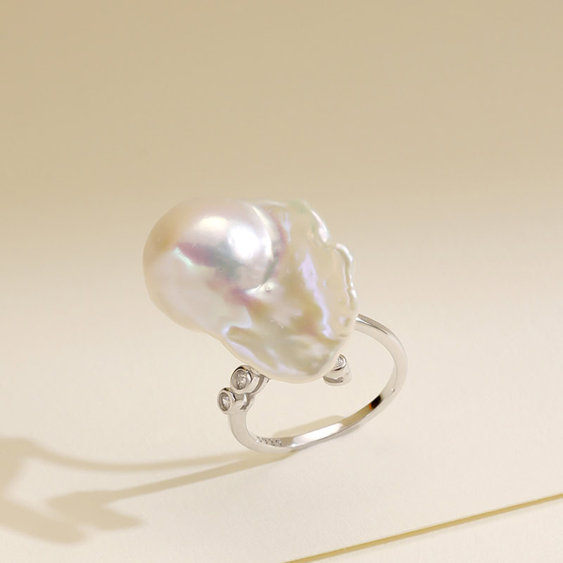Silber Ring mit Barock Perlen