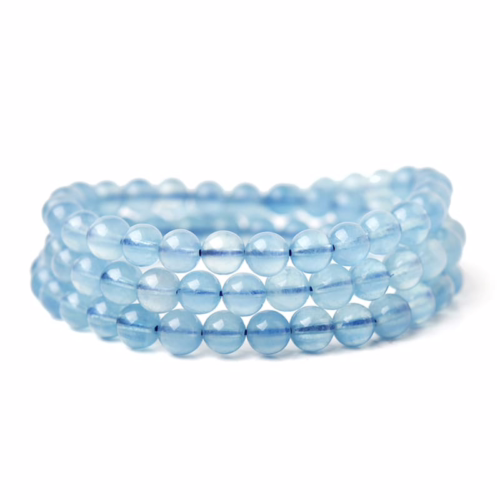 Armband aus Aquamarin Perlen