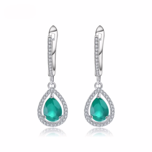 Tropfenform Achat Ohrringe
