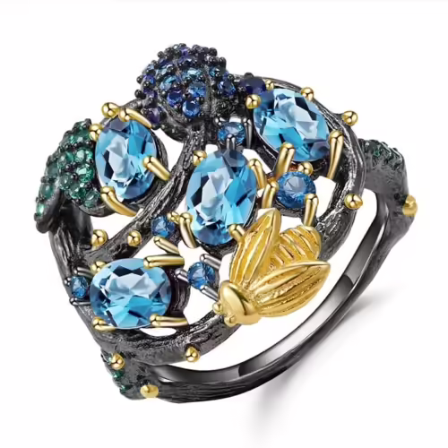 Damen Ring mit Topas Stein
