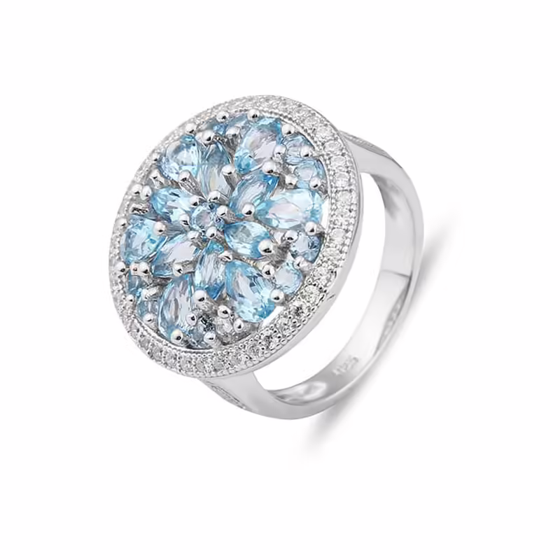 Damen Extravagante Ring mit Topas