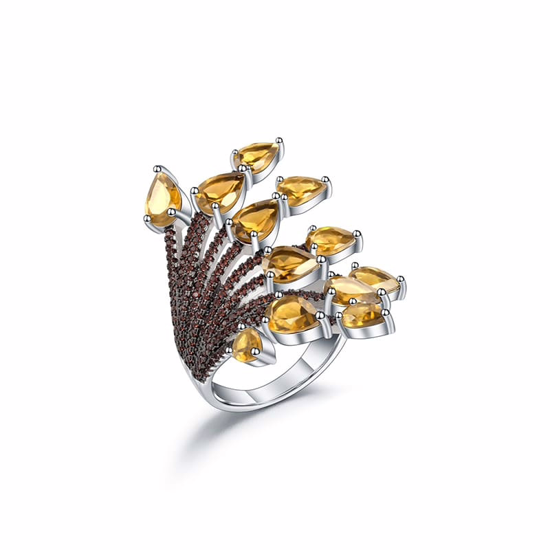 Citrin Ring mit Gutem Design
